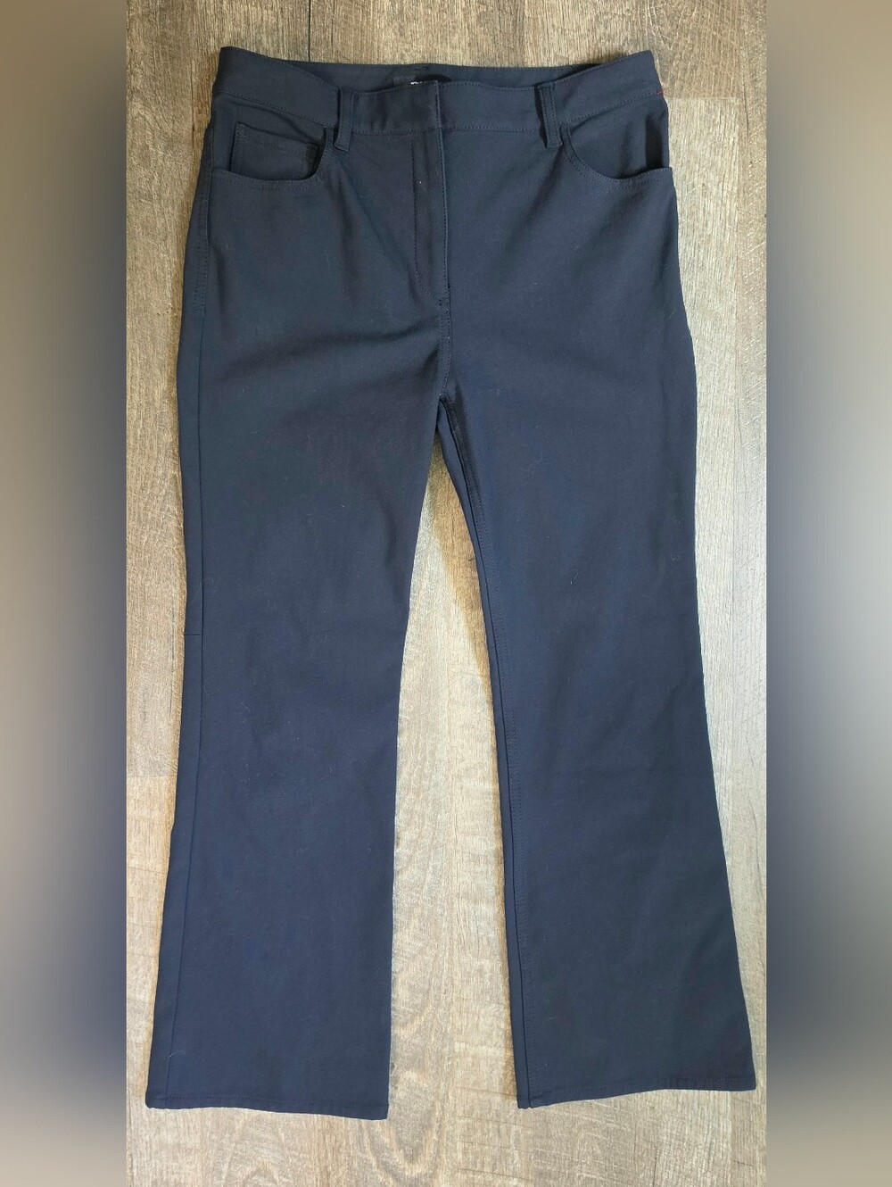 Theory 5 Pocket Kick Pant Eco Bistretch Womens 2 Deep Navy Cropped Flare Highris